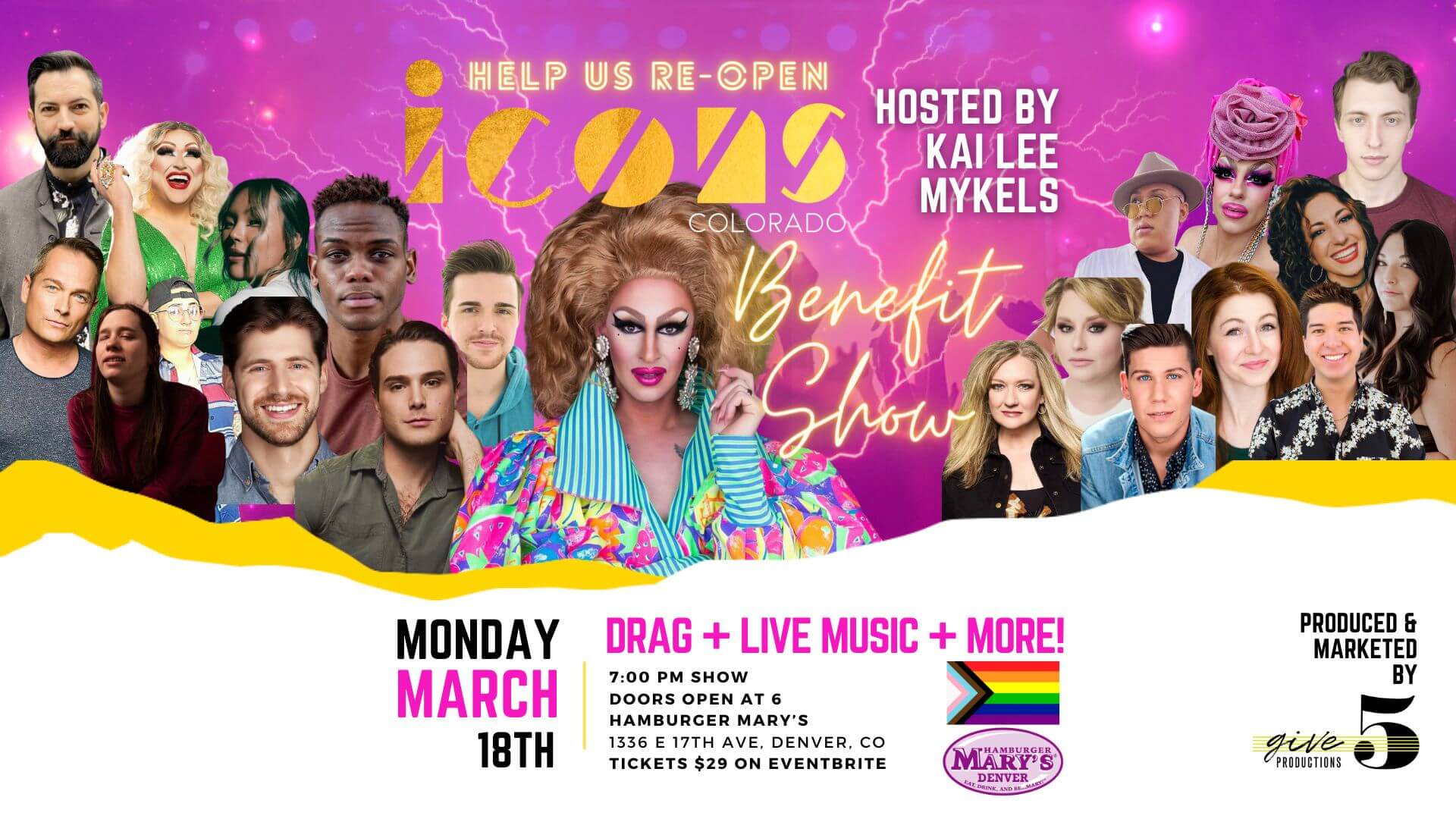 ICONS Benefit Show: A Night of Drag and Live Music Entertainment to Support  the Colorado Springs LGBTQ+ Community - The Center on Colfax - LGBTQ  Colorado