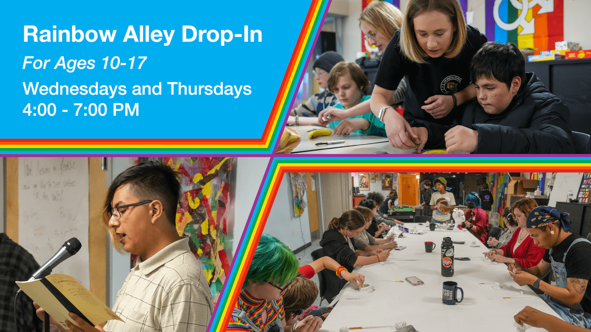 Rainbow Alley Drop In - Every Wednesday and Thursday, 4:00 - 7:00 PM