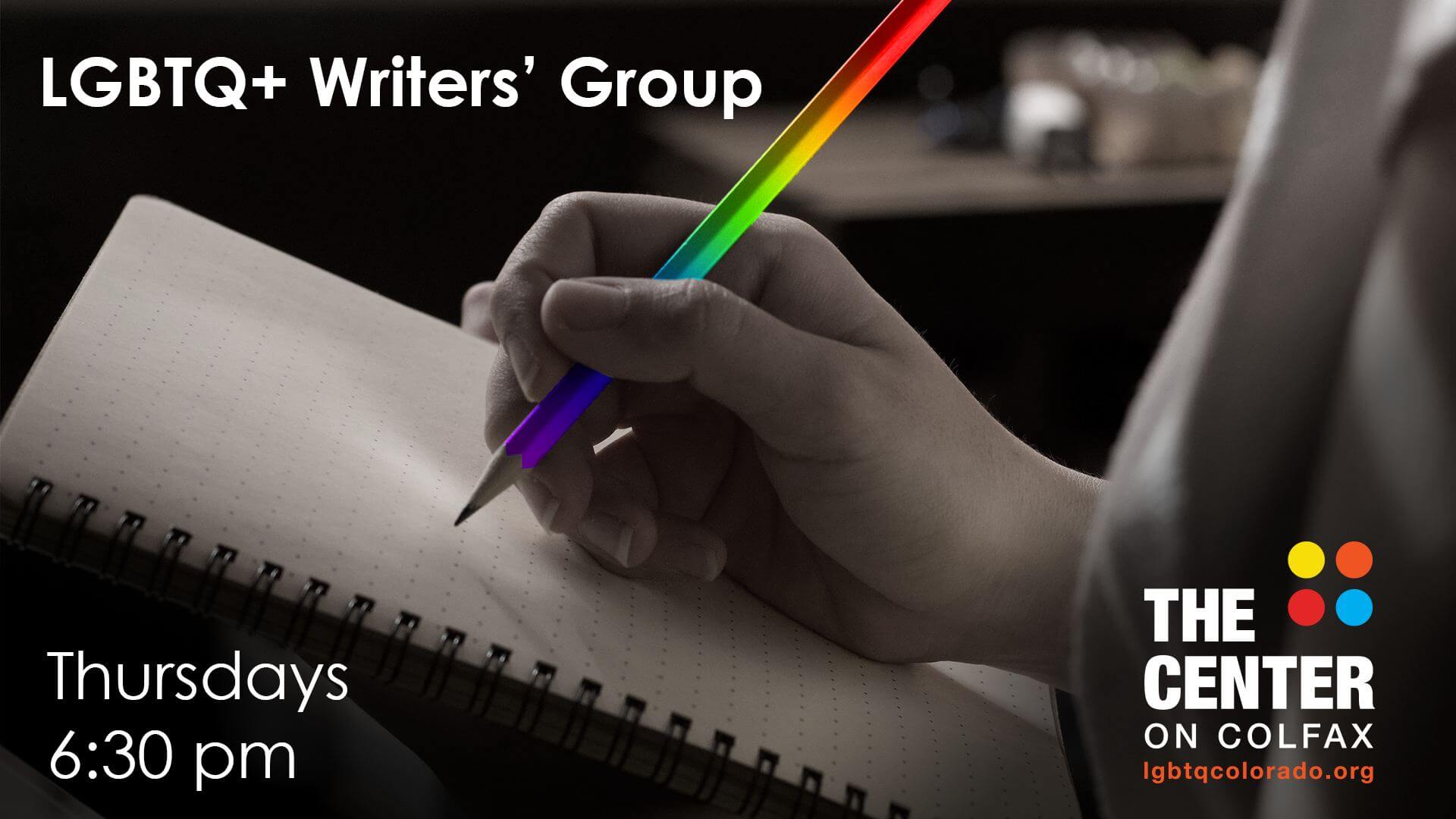 LGBTQ+ Writers Group - Every Thursday, 6:30 PM