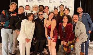 Members of the LGBTQ+ young adult program, including Luca Serna (they/he), attending the 2023 Matthew Shepard Gala