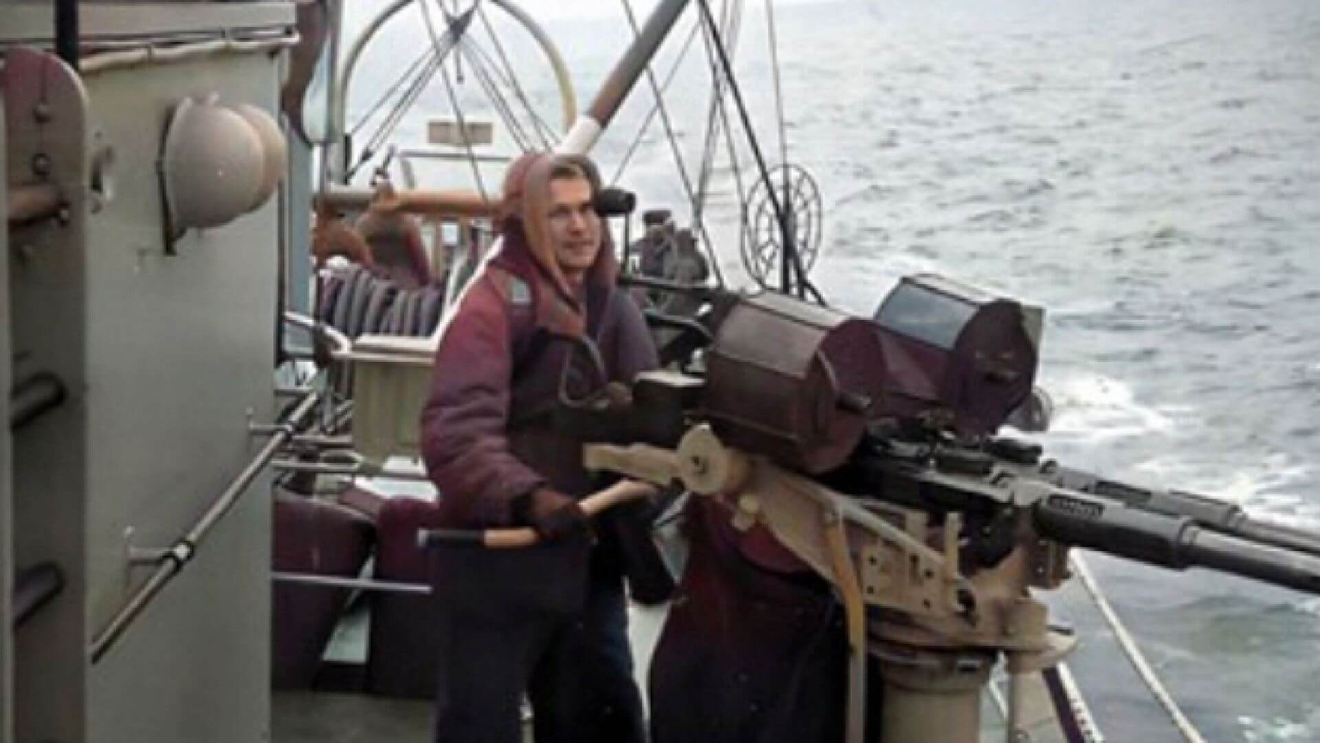 Ken Felts aboard the U.S.S. Swallow