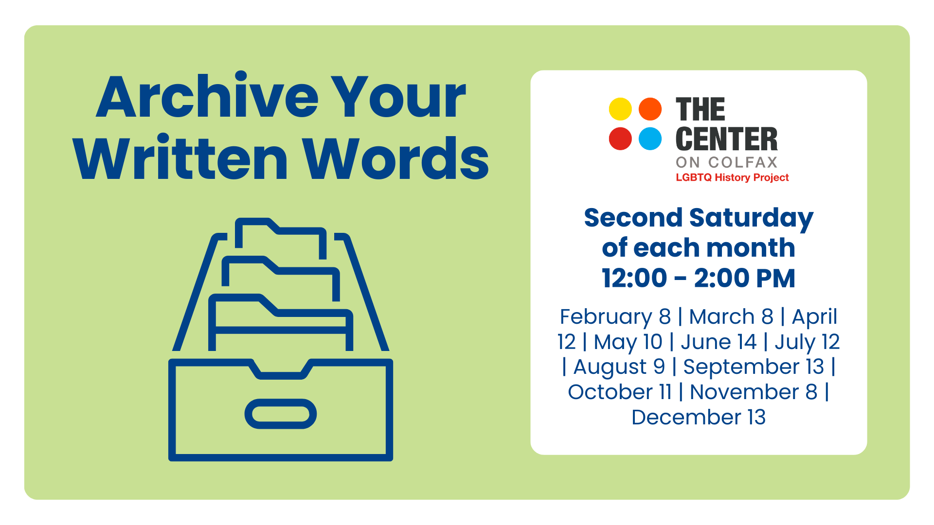 Archive Your Written Words with the Colorado LGBTQ History Project - Second Saturday of each Month