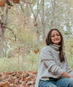 Rachel Speer in the woods