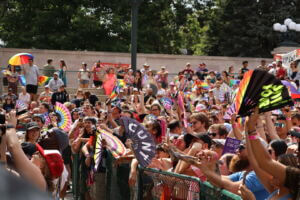 Crowds at Center Stage cheered throughout the Denver PrideFest weekend